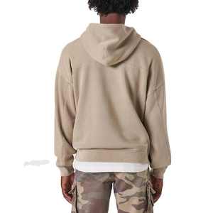 Sudaderas con capucha Unisex para hombre, ropa de calle, sudadera con lavado ácido, Material de algodón pesado liso, sudaderas con capucha transpirables informales en blanco para hombre - Product Image 4