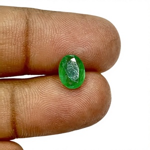 Émeraude naturelle du Zambie 1,45 ct, pierre précieuse en forme de coussin, matière diamant, certifiée IGI, couleur vert émeraude, taille ovale 9x7x3mm - Product Image 1