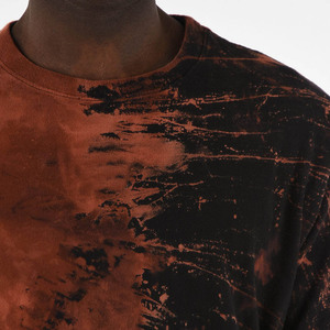 T-shirt en coton délavé à l'acide avec logo vintage, surdimensionné, personnalisé, à manches courtes, pour fabricants - Product Image 2