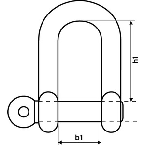 1100 kg Load Capacity Shackle/Bolt 19 mm Straight Shape Pack of 10 Pieces Product Category <b>Hooks</b> & <b>Rails</b> - Product Image 3