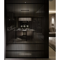 Cloison décorative en verre, séparateur en acier inoxydable pour intérieur de maison de luxe, exportateur OEM en gros