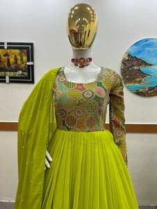 Tennecy último diseñador Faux Georgette Sequence vestido de trabajo de Fab Zone - Product Image 6