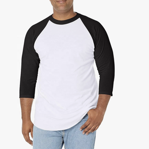 Venta al por mayor de los hombres Slim manga larga sólido Casual algodón deportes Regular Fit O-cuello camiseta logotipo personalizado Serigrafía - Product Image 2
