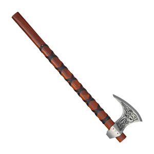 Artesanía de acero internacional personalizada al aire libre hacha de acero al carbono con mango de madera diseño vikingo de alta calidad Venta de grabado al carbono - Product Image 3