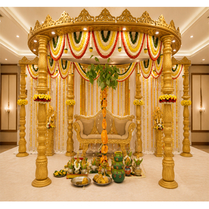Mandapam de Madera para Bodas del Sur de la India, DST Exports, Mandapam Dorado para Ceremonias de Boda Rajasthani, Venta de Fabricantes - Product Image 1