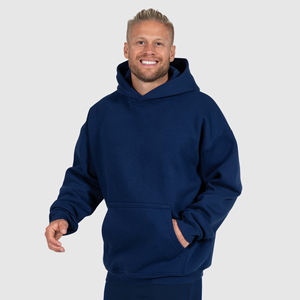 Sudaderas con capucha de felpa francesa de algodón 100% de peso pesado para hombre Sudadera con capucha de gran tamaño de lana gruesa con estampado personalizado de invierno de alta calidad - Product Image 2