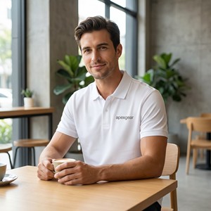 <span class=keywords><strong>Polo</strong></span> homme en jersey de coton Cbydo OEM ODM, coupe classique, uni, personnalisable avec logo brodé. - Product Image 3