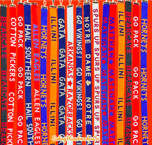 Correa de monedero con cuentas personalizadas, correa de bolso con cuentas largas para monedero universitario, correas de GameDay, todos los nombres disponibles - Product Image 1