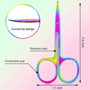 Ciseaux à ongles en acier inoxydable incurvés de qualité supérieure, lame tranchante, pointe durable, design carré pour la coupe des cuticules, outil de manucure de beauté - Product Image 4