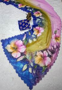 ชุดส่าหรีงานทำมือสไตล์เรียบง่ายผ้าจอร์เจียสำหรับงานปาร์ตี้งานแต่งงานงานพรอม - Product Image 2