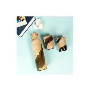 Ayurvedic grade <b>copper</b> <b>water</b> <b>bottle</b> for improving wellness and balancing pH levels with vintage finished and handcrafted beauty - Product Image 1