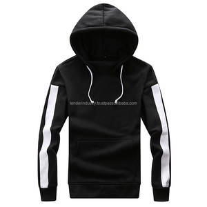 Sweat à capuche noir personnalisable pour homme, surdimensionné, en polaire épaisse, respirant, écologique, de haute qualité, en gros, faible MOQ pour - Product Image 1