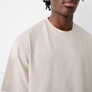 Meilleure qualité T-shirts pour hommes coupe ample motif solide surdimensionné 100% coton à manches courtes poids lourd avec logo personnalisé - Product Image 5