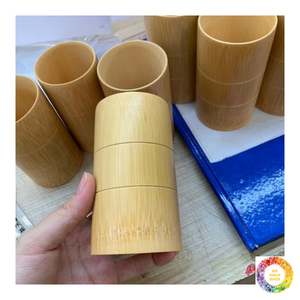 Ensemble de tasses à thé en bambou pour restaurant-Tasses en bambou réutilisables pour servir des boissons chaudes ou froides faites à la main à partir de bambou naturel durable - Product Image 5