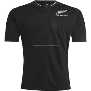高品质升华定制100% 聚透气NZ男式橄榄球制服定制空白运动衫