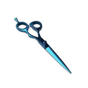 Ciseaux de coiffure professionnels en acier inoxydable avec vis réglable et repose-doigts, couleur bleue, ciseaux de coupe de cheveux pour salon - Product Image 1