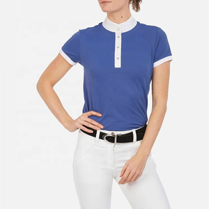 เสื้อโปโลผู้หญิงสั่งทำพิเศษ ผ้าฝ้ายเป็นมิตรกับสิ่งแวดล้อม ระบายอากาศได้ดี แห้งเร็ว สีตามสั่ง ชุดขี่ม้าที่สวมใส่สบาย - Product Image 1