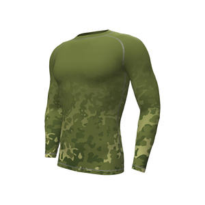 Camiseta de compresión sublimada con logotipo personalizado Rush Guard para hombre, la mejor ropa deportiva para adultos Rash Guards Factory al por mayor - Product Image 3