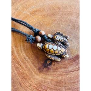 Collar de tortuga de madera bohemio hecho a mano para fiestas, bodas, aniversarios, compromisos, cadena de cuentas con forma de animal, regalo. - Product Image 2