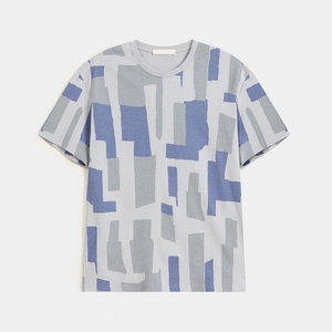 Nueva camiseta de moda con estampado completo de algodón pesado y cuello redondo para hombre, camisetas de diseño personalizado para hombre - Product Image 4