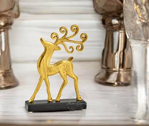 Cercle en bois de forme ronde avec cerf en métal plaqué argent sur le côté intérieur pour les décorations de Noël de luxe - Product Image 4