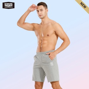 Short de salon en coton pour hommes 100% doux respirant rayé bas de pyjama tricoté taille moyenne Style Hip Hop confortable vêtements de maison - Product Image 2