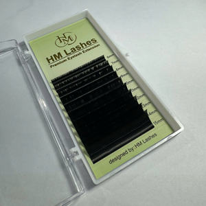 HM New Brand High Professional Proveedor en Vietnam Extensión de pestañas negras de plenitud de visón individual - Product Image 4