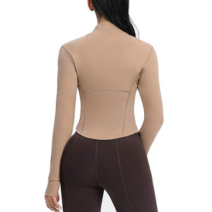 El más nuevo diseño de invierno Artículo Mujeres Fitness Chaquetas Logotipo de marca Spandex/Poliéster Hecho Mujeres Fitness Chaquetas - Product Image 3