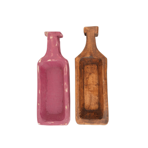 Bols à pâte en bois d'acacia, design rustique artisanal, en forme de bouteille de vin, prix abordable, provenance Vietnam - Product Image 5