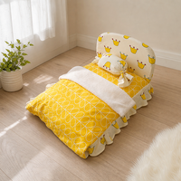 Prinzessinnen-Hundesofa im Europäischen Stil mit Decke, Katzenbett, Waschbares Haustierbett, Abnehmbarer Bezug, Winterwarmes Haustierbett, Gemütliches Hundebett