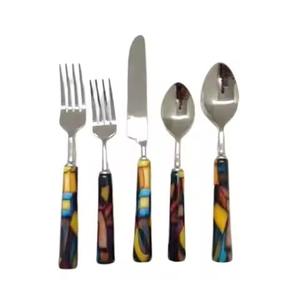 Ensemble de couverts en acier inoxydable écologique de qualité supérieure avec manche en métal de designer, lavable au lave-vaisselle, pour les occasions spéciales et les repas quotidiens - Product Image 3