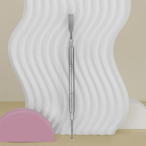 Poussoir à cuticules en acier inoxydable, haute qualité, finition miroir, nettoyeur d'ongles à Double extrémité - Product Image 6