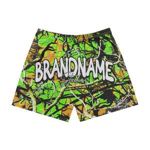 Pantalones cortos de baño transpirables de secado rápido ajustados personalizados informales con cordón de algodón y poliéster impreso con diseño de logotipo de marca personalizado - Product Image 4
