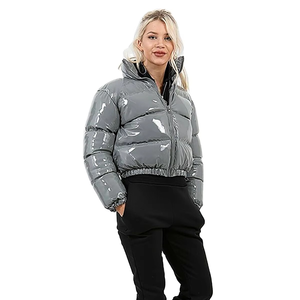 2025 chaqueta de bombardero informal de talla grande personalizada para mujer con logotipo tela transpirable de alta calidad estilo personalizado cómodo - Product Image 2