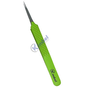 Nuevas pinzas de extensión de pestañas de volumen de acero inoxidable con punta de fibra de agarre de diamante antideslizante punta puntiaguda para extensiones de pestañas - Product Image 5