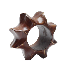Mango Wood Burn Design Servilletero redondo Anillo para boda Ocasión de fiesta Decoración de mesa de comedor de la India - Product Image 4