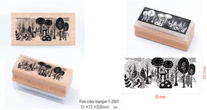 Immense qualité taux d'usine tampon en bois W65mm H25mm décoration fournitures de bureau promotionnelles - Product Image 2