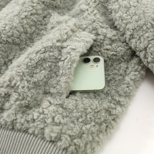 Otoño Invierno personalizado al aire libre a prueba de viento Zip up abrigos cortos de lana de las mujeres - Product Image 3