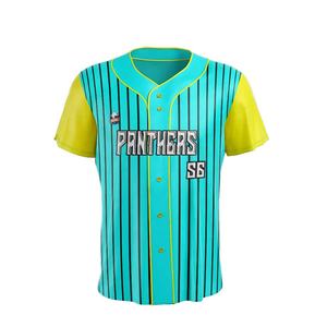 Vente en gros de maillots de baseball personnalisés pour jeunes vêtements de sport respirants Offre Spéciale impression par sublimation chemises de baseball dépouillées avec pantalon - Product Image 5