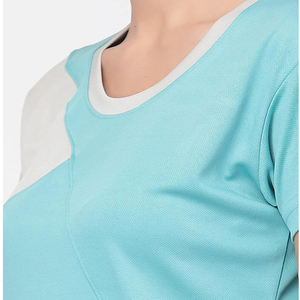 เสื้อยืดลำลองคุณภาพระดับมืออาชีพมาใหม่สำหรับผู้หญิงเสื้อยืดกันกลิ่นออกแบบโลโก้ผ้าใบแบบเรียบสำหรับฤดูร้อน - Product Image 4