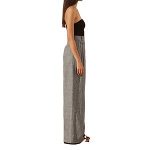 Mujer primavera nueva moda recta pierna ancha pantalones cómodos Vintage cintura alta transpirable cremallera trasera pantalones femeninos - Product Image 2