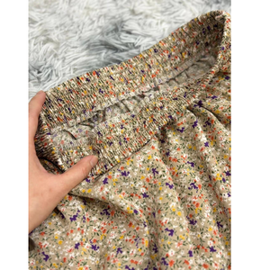 Llanura Floral Ruffle Dolly largo teñido estilo coreano gasa patrón Floral 106 cm vestidos longitud 100% poliéster algodón falda - Product Image 1