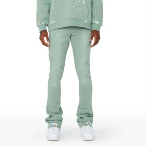 Conjuntos apilados con logotipo 3D personalizado para hombre, pantalones acampanados de invierno de dos piezas para Sudadera con capucha y estampado abullonado, chándales de talla grande, chándal para primavera - Product Image 6