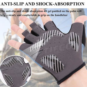 Gants de vélo demi-doigt personnalisé pas cher hommes anti-dérapant gants de cyclisme demi-doigt gants de cycle vente en gros - Product Image 2