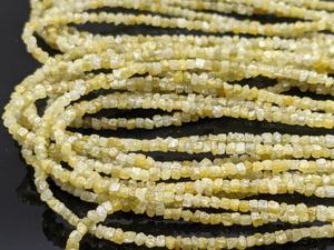 Cuentas de diamantes amarillos LUSTRE de 15 pulgadas de largo, Rondelle personalizado, joyería de diamantes naturales sin cortar, certificado por terceros, perfecto - Product Image 4