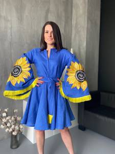 ชุดเดรสปักยูเครนสุดพิเศษสำหรับผู้หญิงชุดเดรสแขนยาวปักด้วยมือล่าสุด - Product Image 5