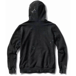 Sudadera con Capucha de Forro Polar para Hombre, Diseño Desgastado con Lavado Ácido, Transpirable, Cómoda, Bordada, Lisa, Teñida, OEM, Gran Oferta - Product Image 2