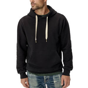 Sweat à capuche imprimé de lettres OEM, sweats à capuche cool pour hommes personnalisé imprimé graphique lourd surdimensionné pull haut court Streetwear à capuche - Product Image 2