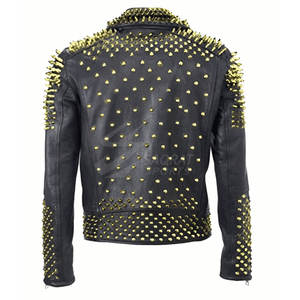 2025 nouvelle mode à la mode pas cher en cuir veste à clous haut de gamme nouveau Design vestes d'hiver à prix raisonnable - Product Image 2