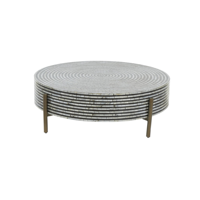 Table basse en incrustation de nacre faite à la main avec un superbe design en mosaïque Table basse intemporelle en incrustation de nacre pour classique